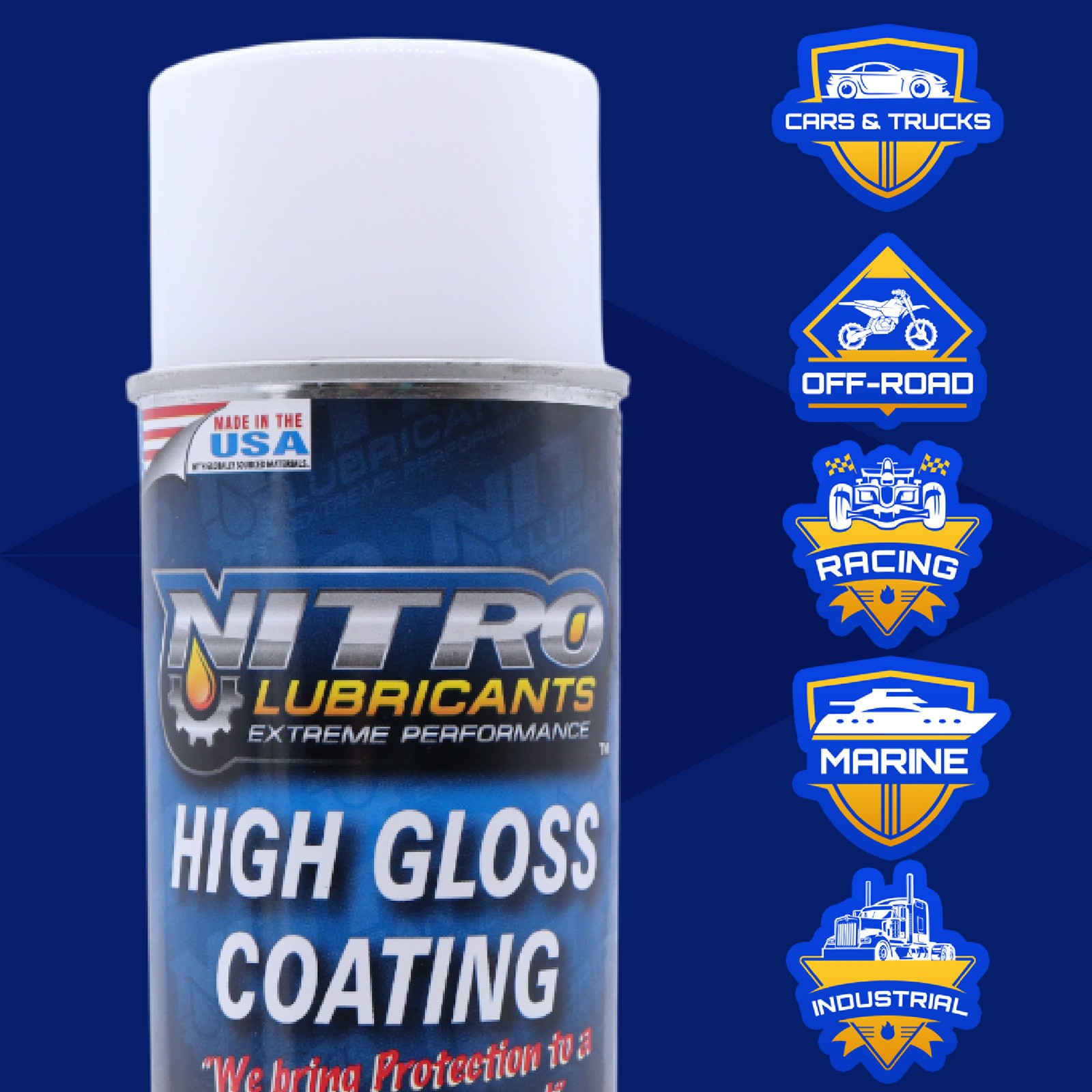 Nitro Lubricants High Gloss Coating – Vinyl & Plastic Shine, 12 oz (8-Pack)