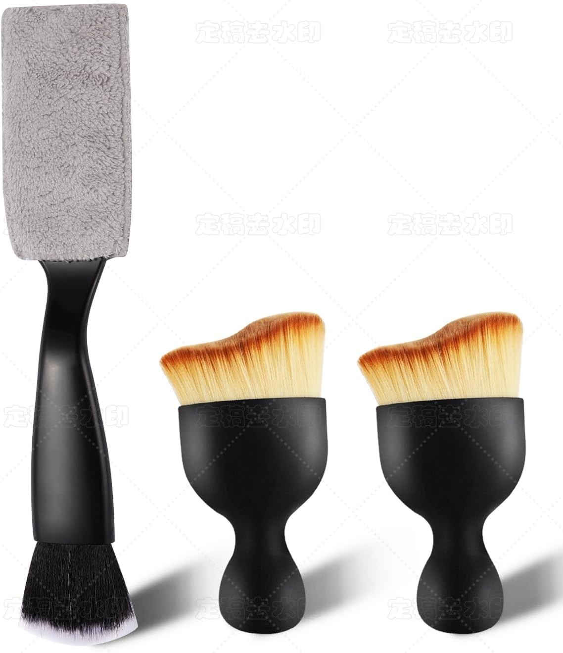 3-Piece Interior Car Detailing Set: Scratch-Free Brushes for Dashboards & Vents