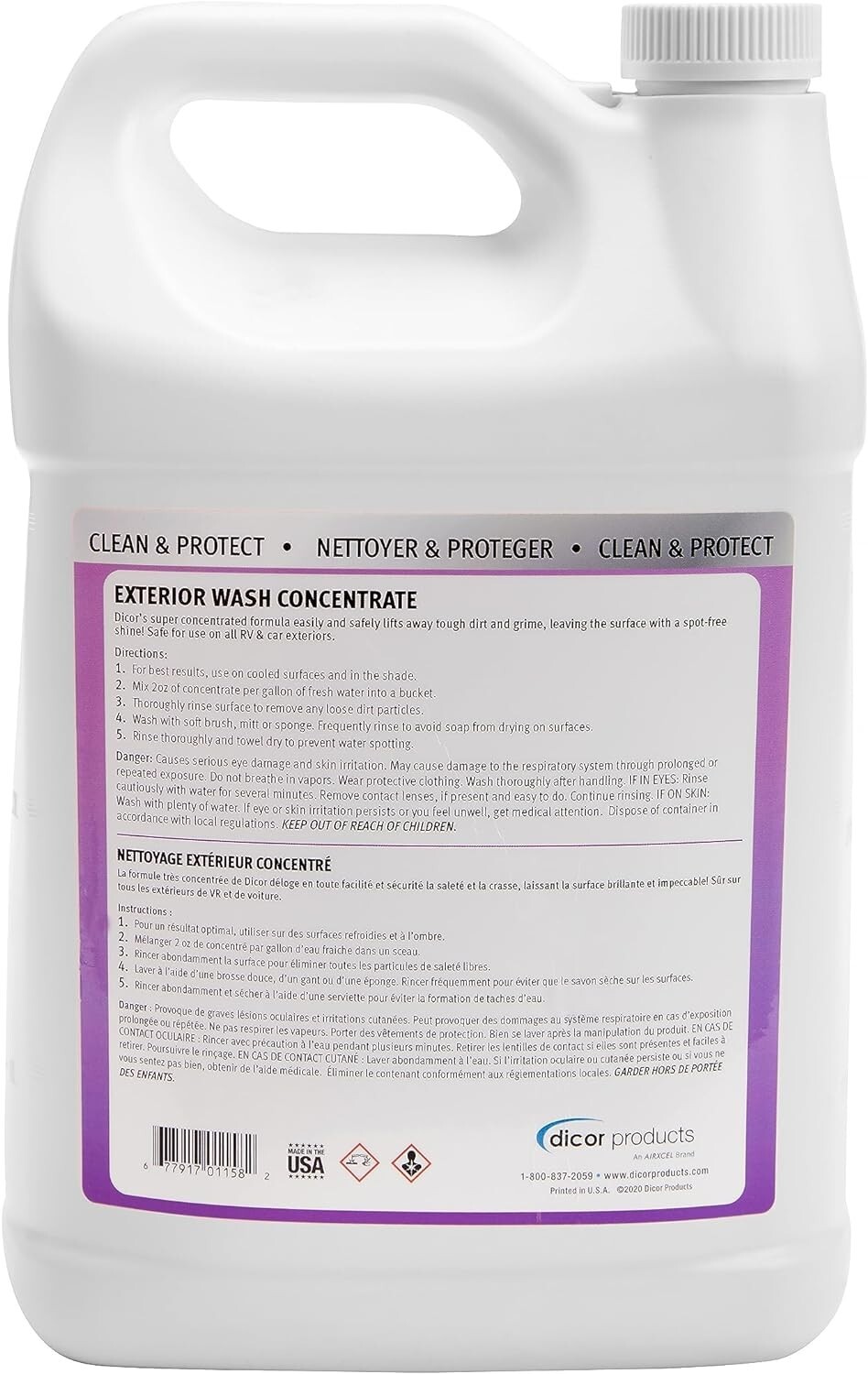 Dicor CP-EWC-1GL Black Streak Remover Exterior Cleaning Care for RV and Vehicle