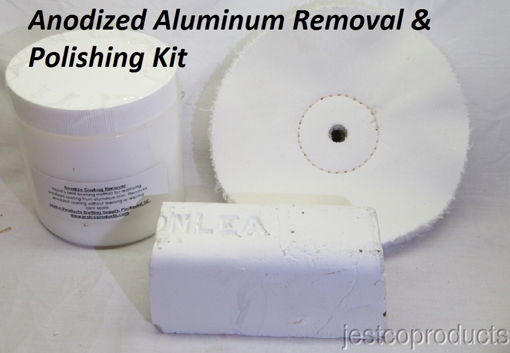ANODIZED ALUMINUM POLISHING BUFFING KIT REMOVES COATING