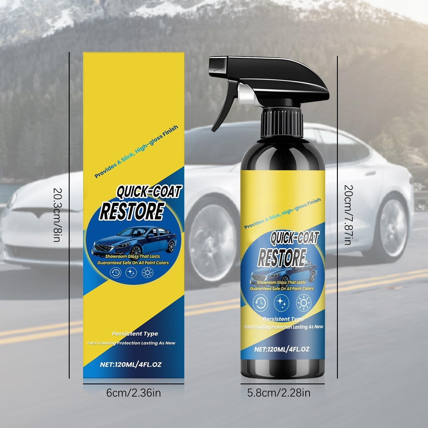 2Pcs Nano Quick Coat Restore Coating Spray,2026 New Advanced Automobile Quick-Ac