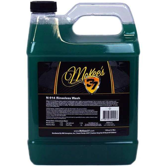 McKee’s 37 N-914 Rinseless Car Wash 1 GAL – auto waterless no rinse – clay lube