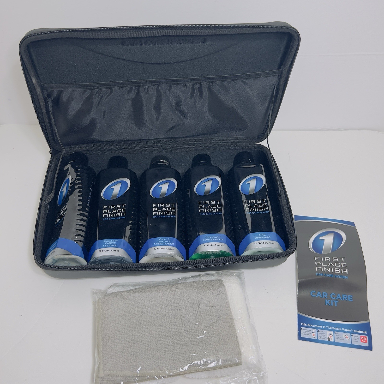 Premium First Place Finish Car Care Products System 12 OZ. Kit 5 Bottle Set
