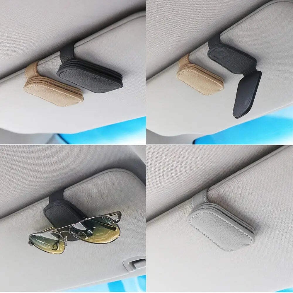 Universal Car Sunglasses Clip Card Ticket Holder Stand Fastener Pen Case Bracket
