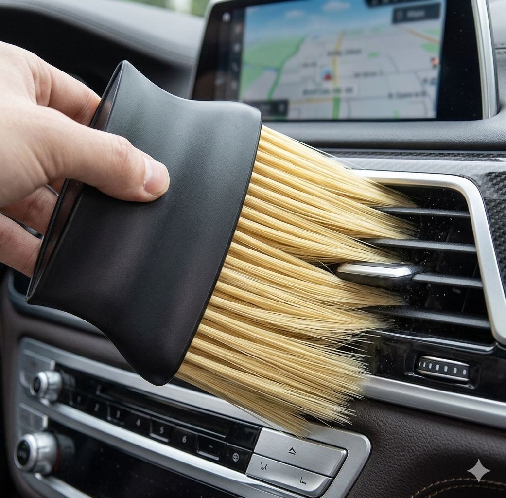 Car Interior Detailing Brush Super Soft Dust Sweeping Tool