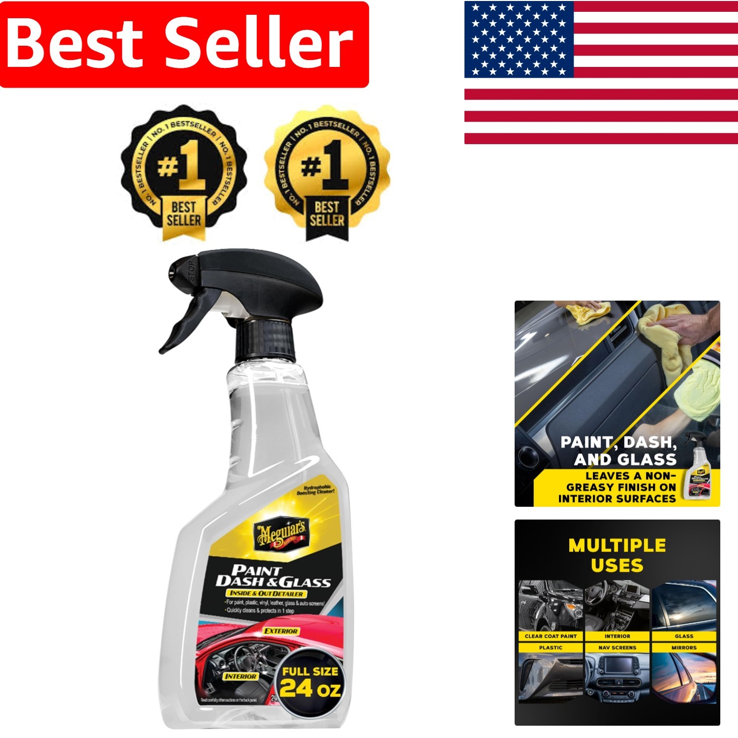 Quick Cleaning and Hydrophobic Protection – 24 Oz Meguiar’s Car Detailer Spray