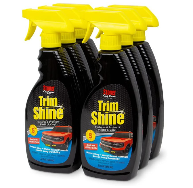 Stoner Car Care 6 Pack 22oz Trim Shine Protectant for Interior Exterior Restores
