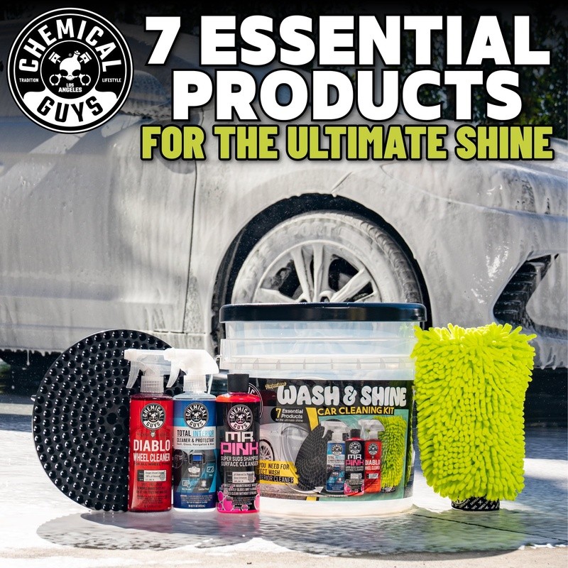 Pro Wash & Shine Car Cleaning Kit 7 Essential Products Auto Detailing Wash US