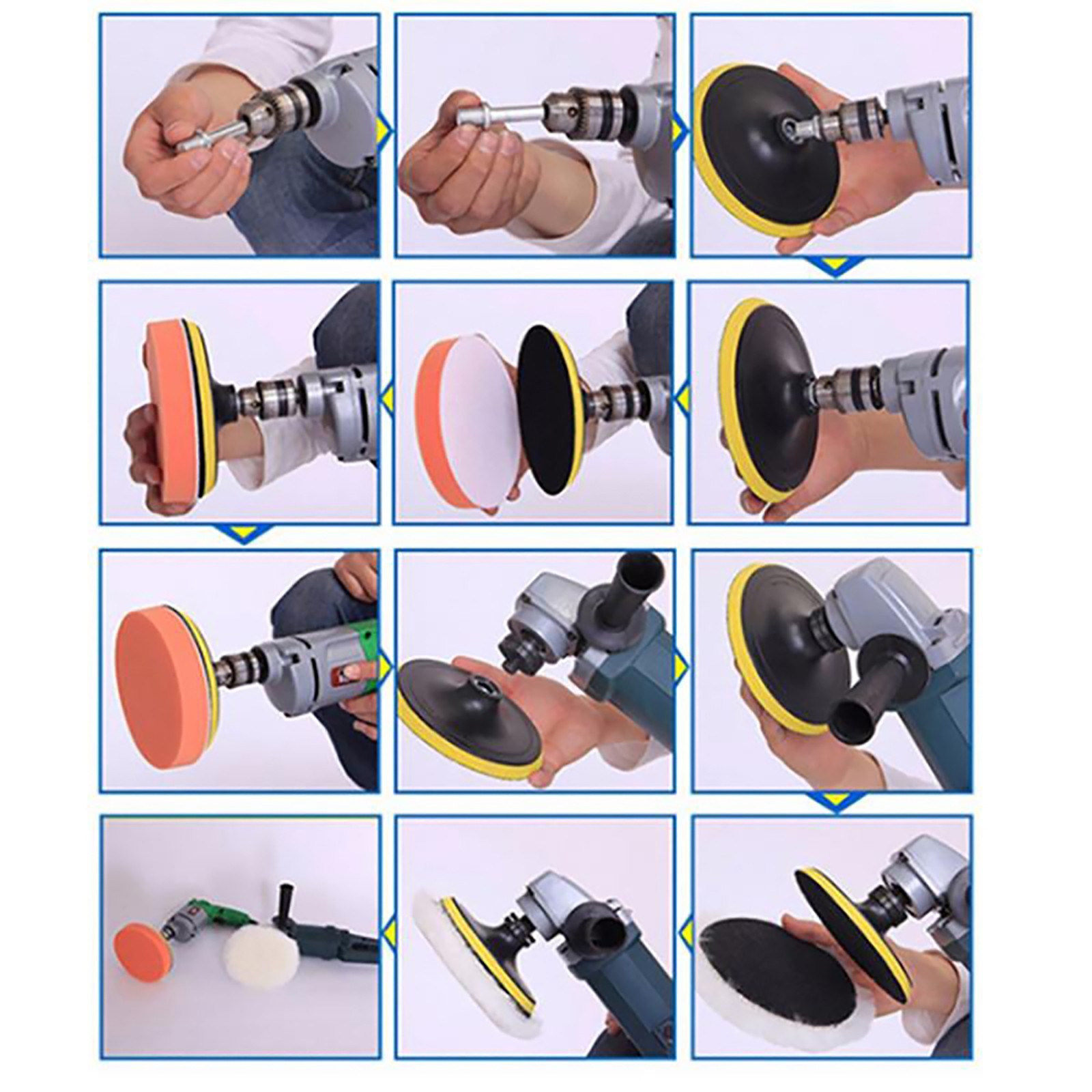 33pcs Car Cleaning Kit Interior Exterior Auto Detailing Wash Drill Brush Engine