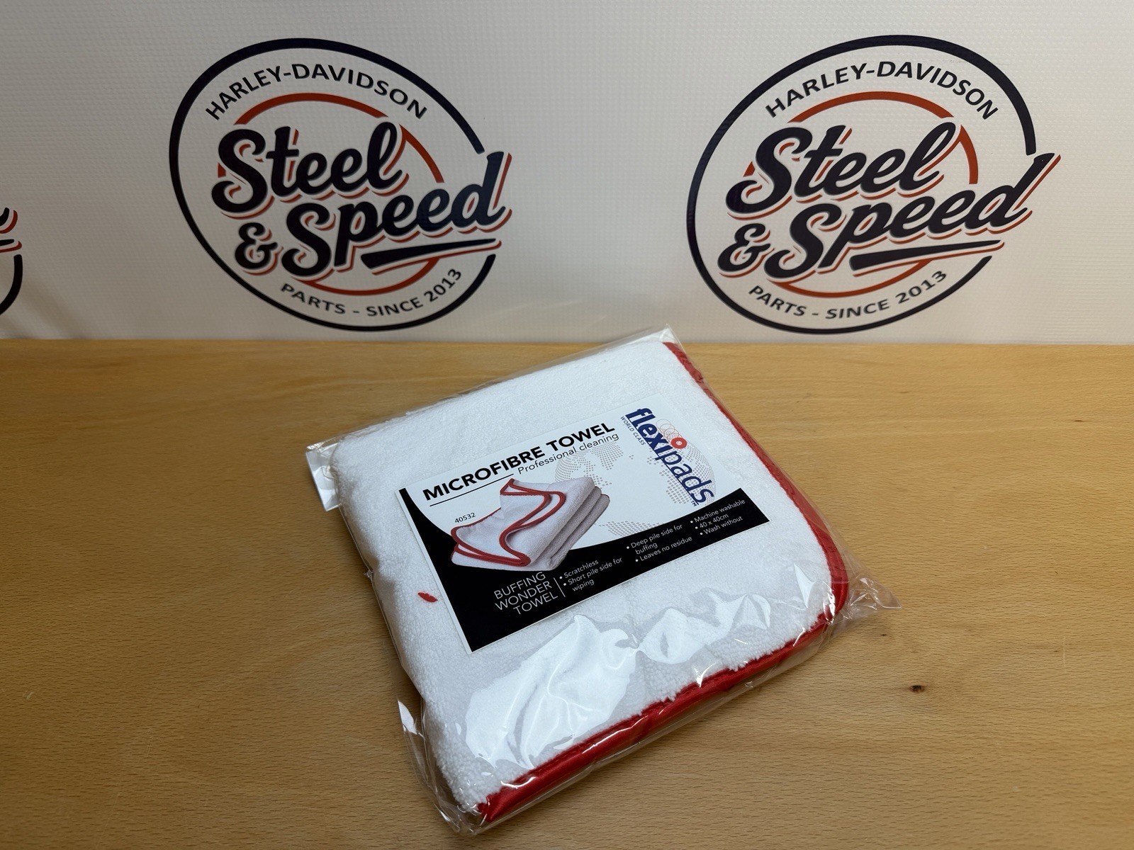 Flexipads Buffing White Wonder Microfibre Towels 40x40cm 2 Pack