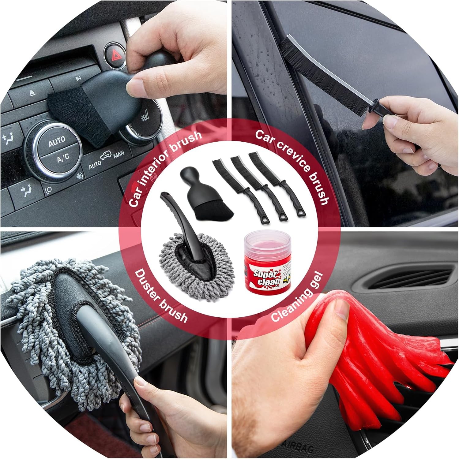 47-Piece Car Wash & Detailing Kit with Vacuum, Brushes & Towels