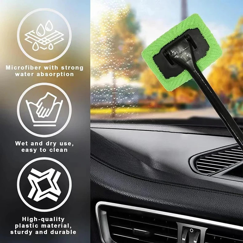 Car Window Cleaner Brush Kit Windshield Cleaning Wash Tool.