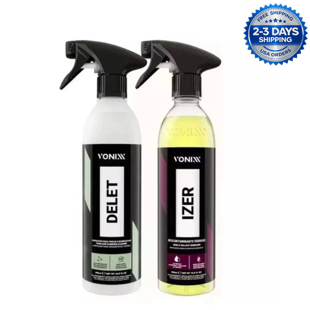 Vonixx Izer + Delet 500ml x2 – Purple Bleeding Iron Remover & Tire Brownness Off