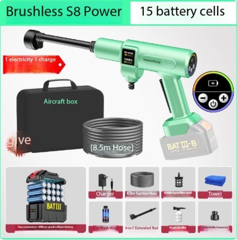 High-Pressure Water Jet Home Use Rechargeable Pump Boosting Power Cleaning Tool