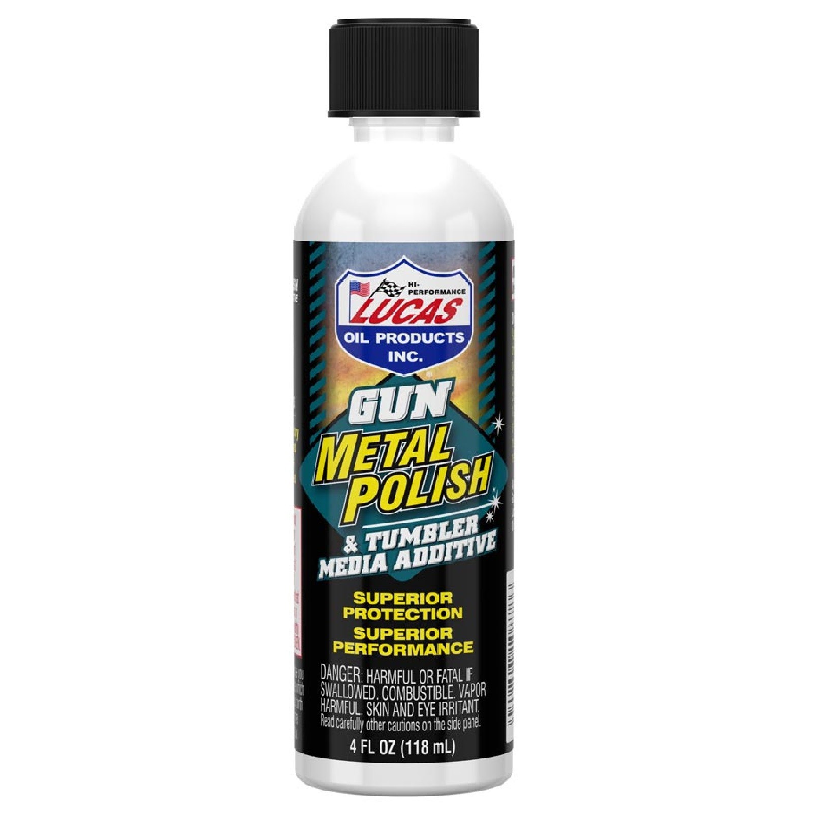 Lucas Oil Gun Metal Polish & Tumbler Media Additive 4 Ounce Bottle Single 10878