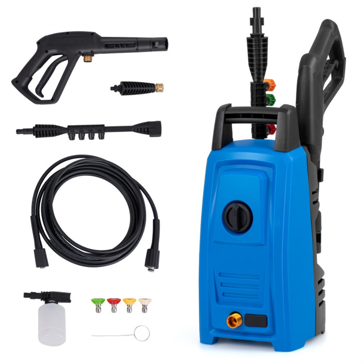 Electric Pressure Washer.Versatile Nozzle Options.Multiple Safety Protection