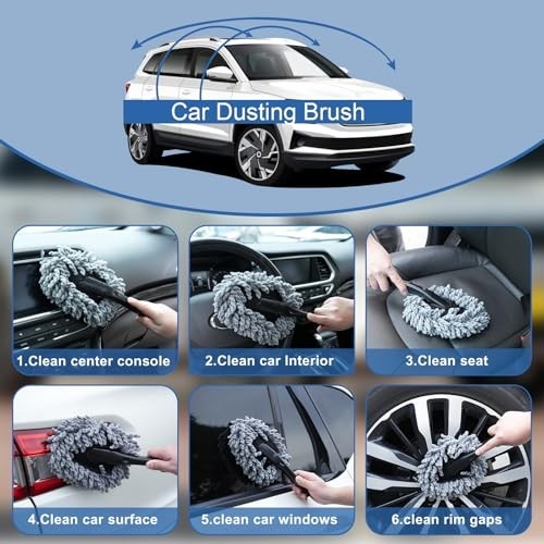 13-Piece Car Interior Cleaning Kit – Windshield Cleaner, Detailing Brushes & Gel