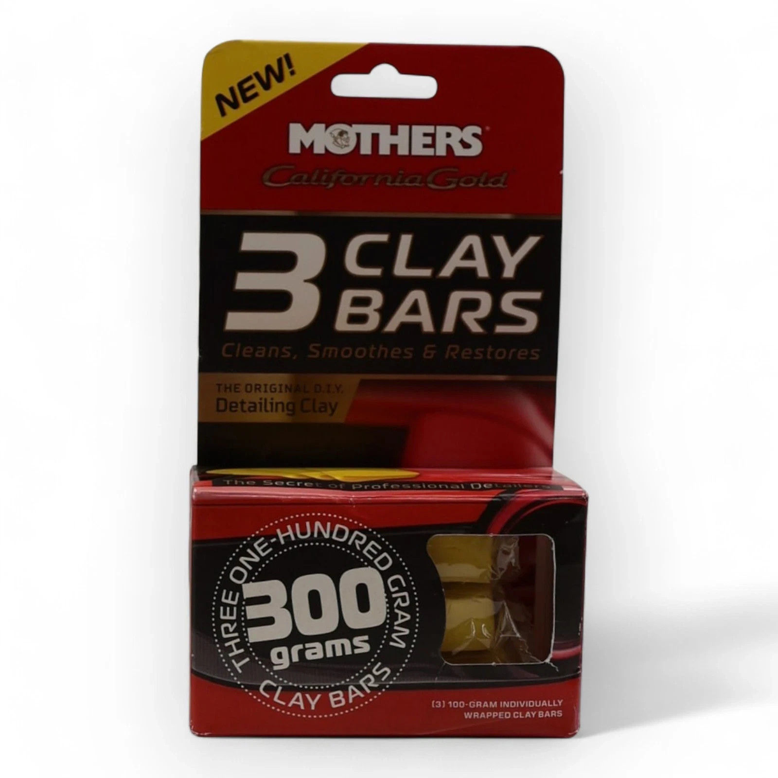 Mothers 07242 California Gold® Clay Bar System 100g Pack of 3