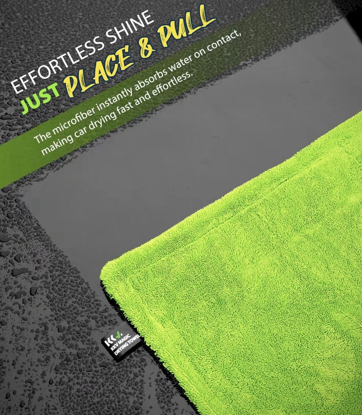 48×24” Full Size Drying Towel Double Sided Microfiber Car Cleaning Towel