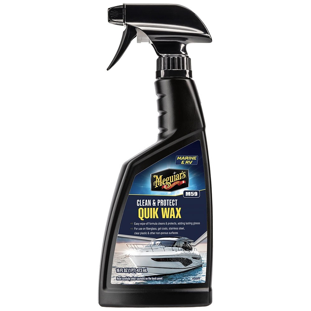 Meguiars Premium Quick Wax Spray Boat Marine RV Cleaning Detailing 16oz M5916