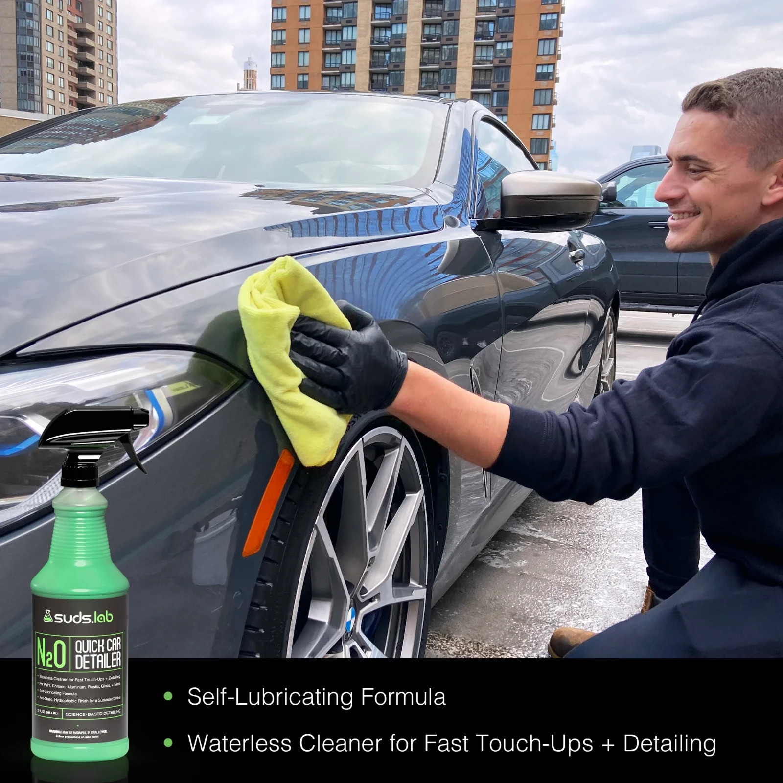 (6 pack) Suds Lab N2O Quick Car Detailer – 32 oz Bottle