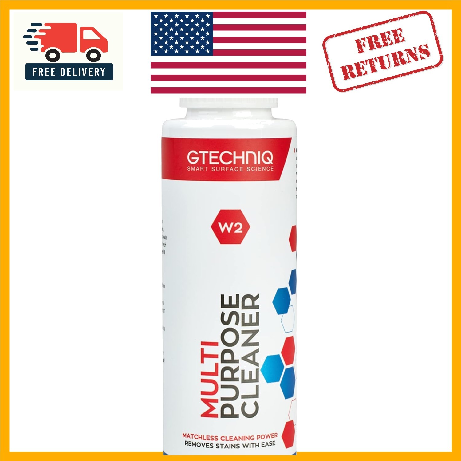 Compact W2 Car Cleaning Spray – 3.38 Oz Biodegradable Formula for All Surfaces