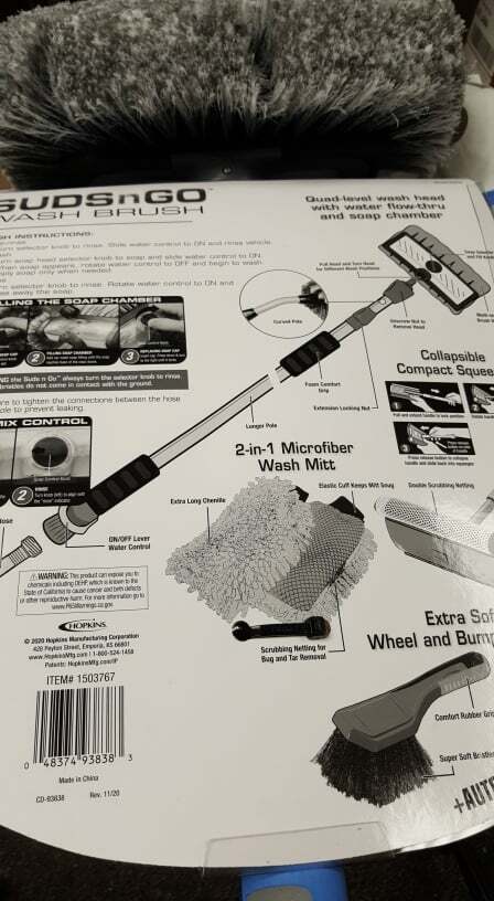 AutoSpa Suds-N-Go RV and Car Washing 4-pack Kit with Flow-Thru Extending Pole