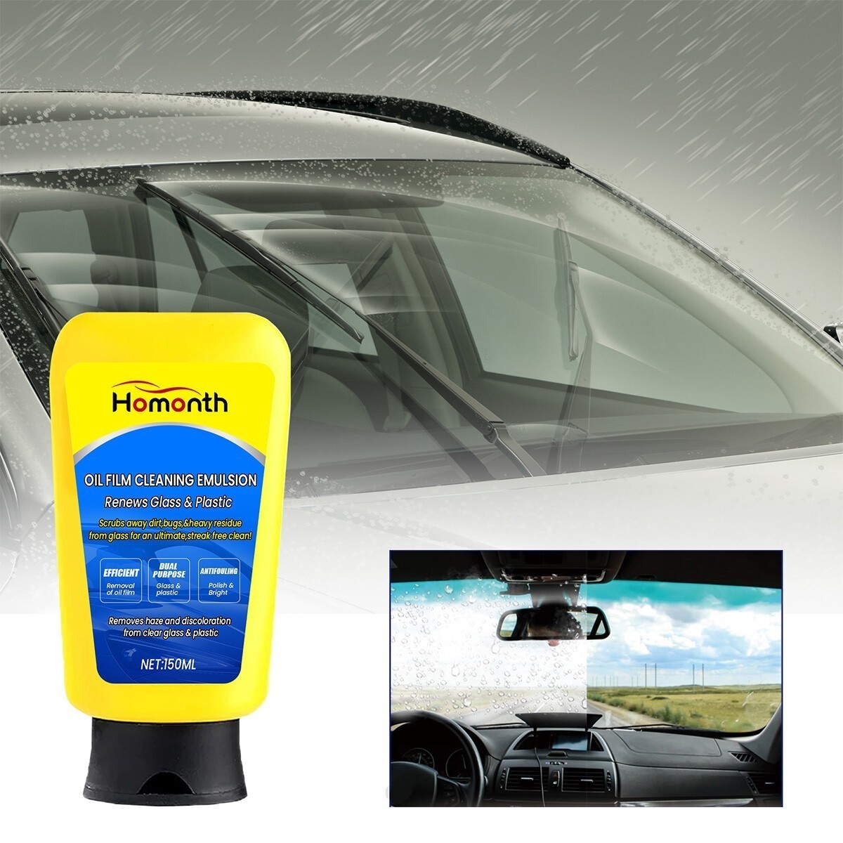 Oil Film Emulsion Glass Cleaner Cream Quick Effect Coating Cleaning Emulsion