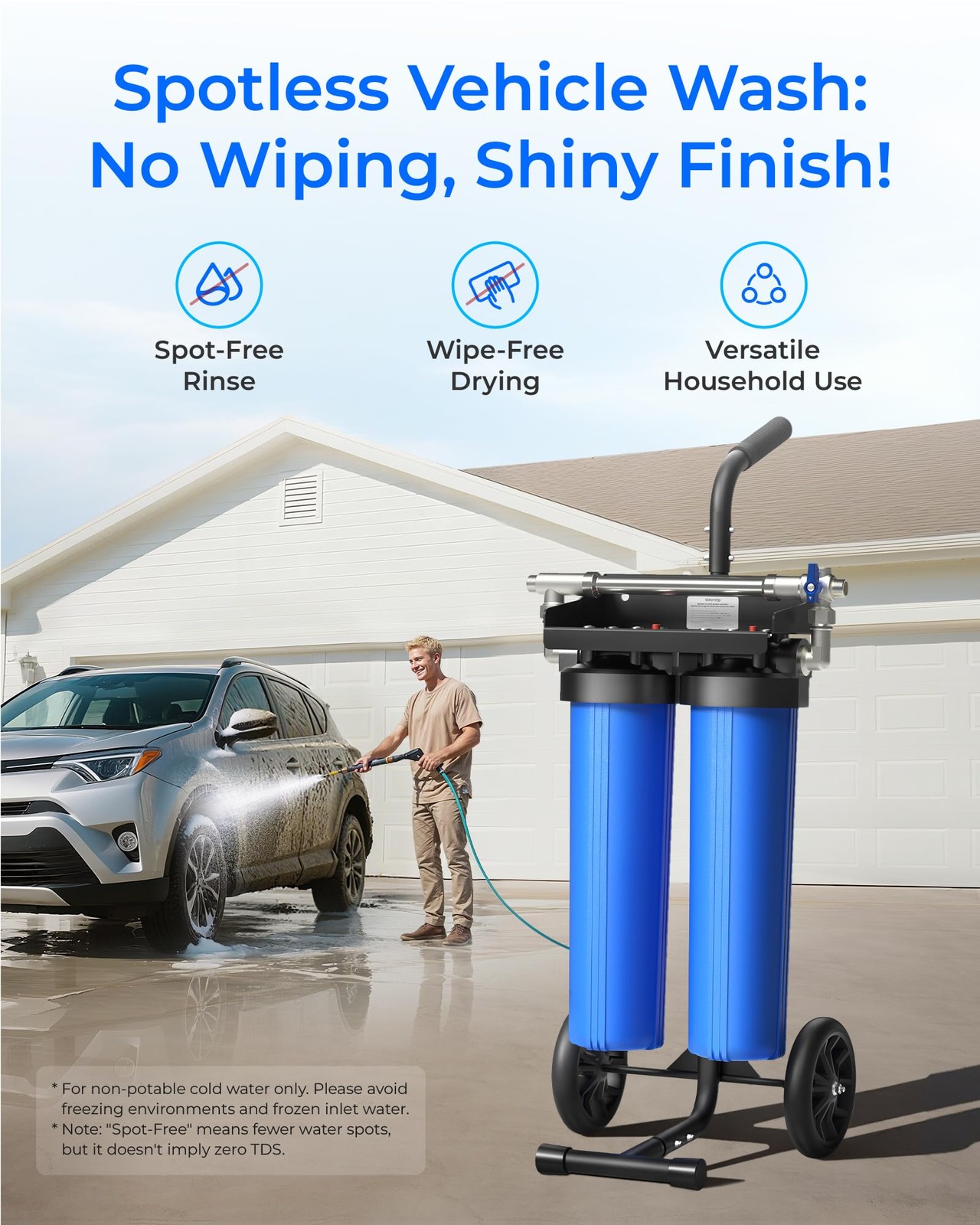 Spotless Car Wash System Deionized Water 20 Inch Bypass Valve Waterdrop