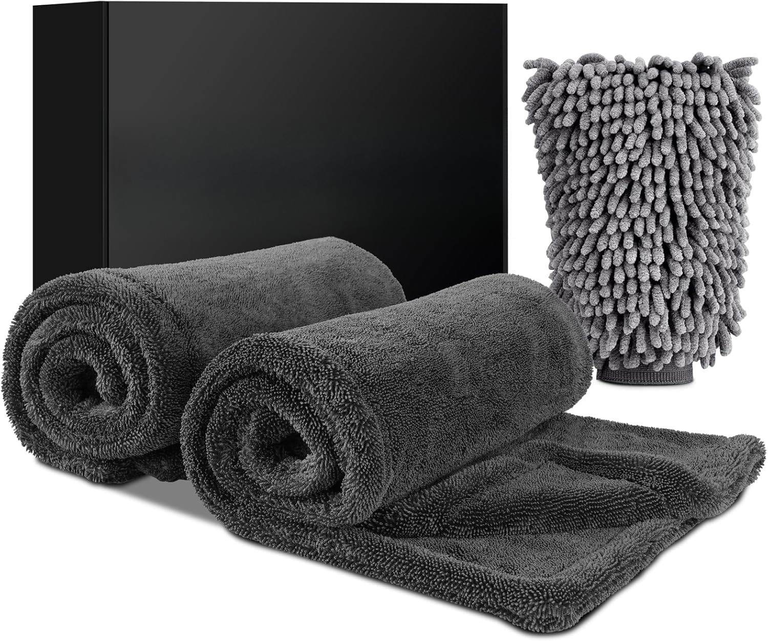 Two-Piece Car Drying Towel Set, Microfiber Car Towels (36 inches × 24 inches)