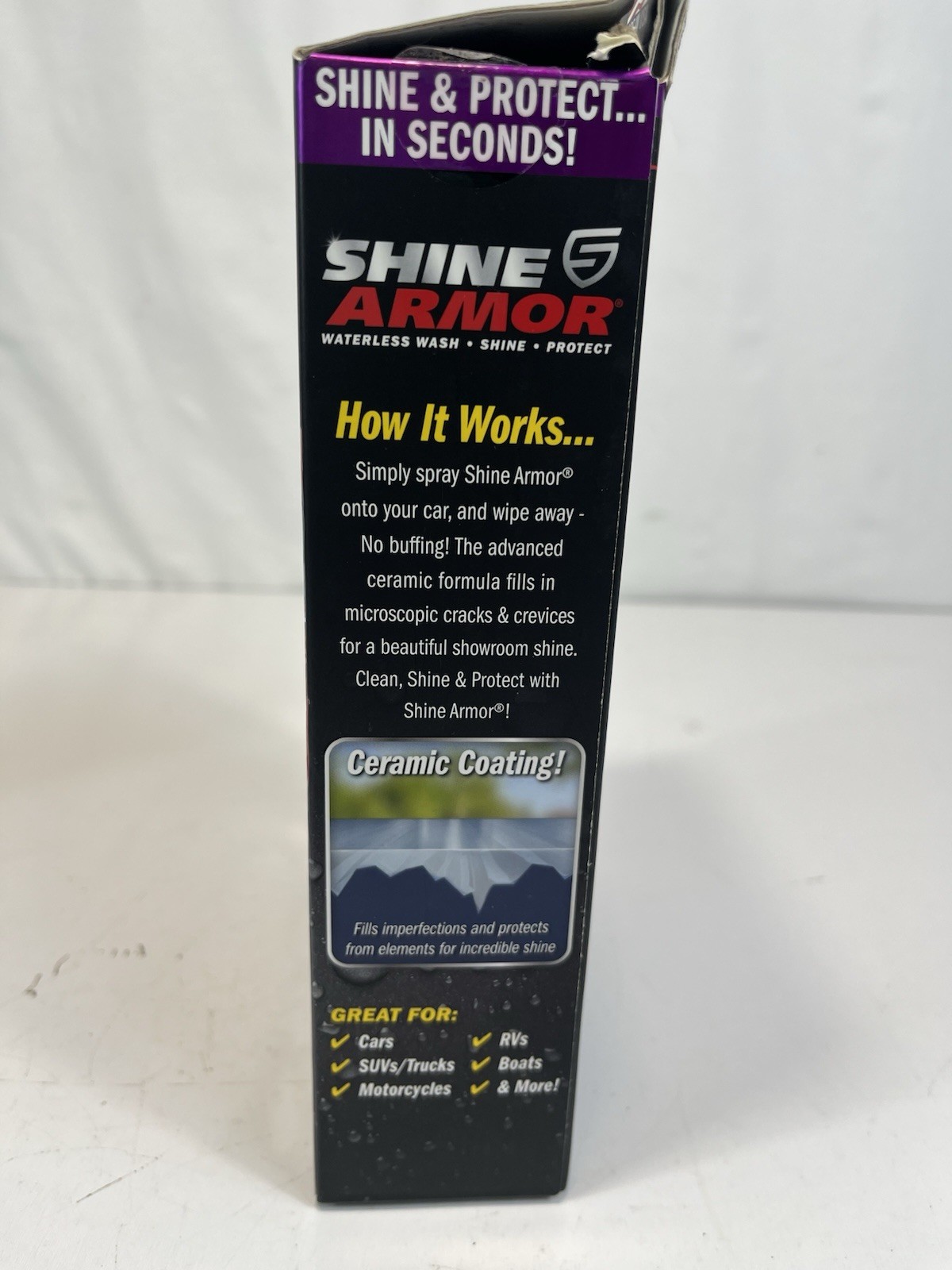 Shine Armor Auto Care Kit Complete Unused Waterless Wash Shine and Protect