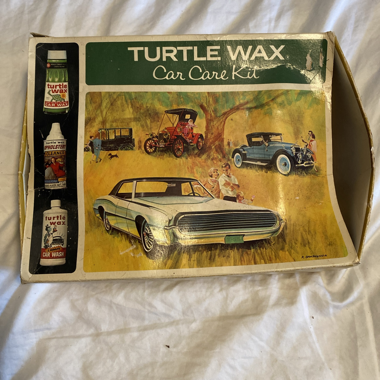 Vintage 70’S Turtle Wax Car Care Kit Wash & Wax New in Pack Old Xmas Present