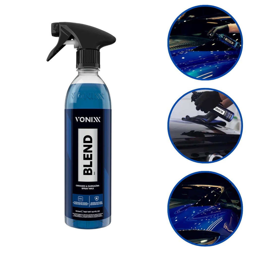 Vonixx Blend Cera Híbrida de Cerâmica e Carnaúba para Limpeza de Veículos 500ml