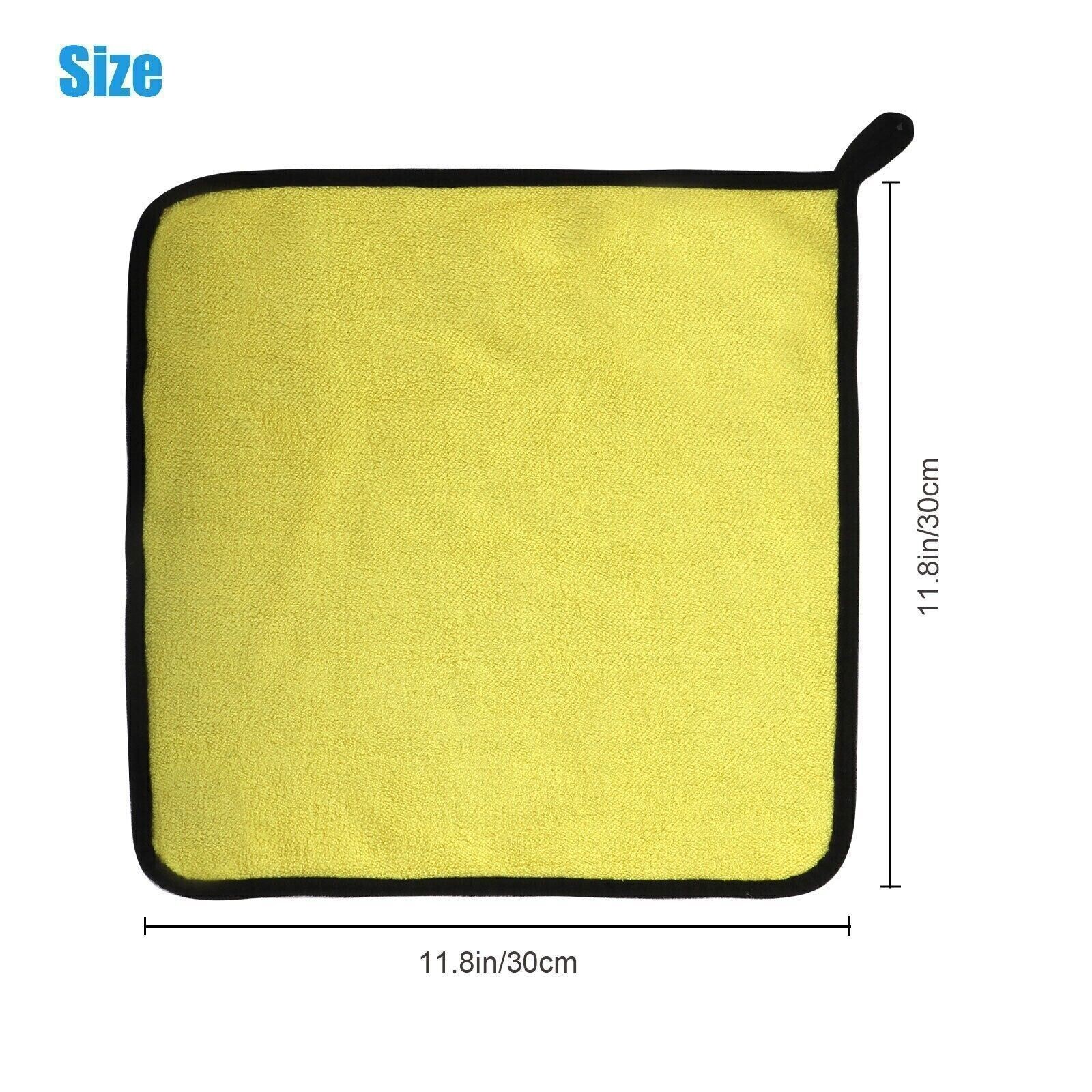 5pcs Microfiber Cleaning Cloth Car Wash Towel Drying Rag Car Polishing Detailing