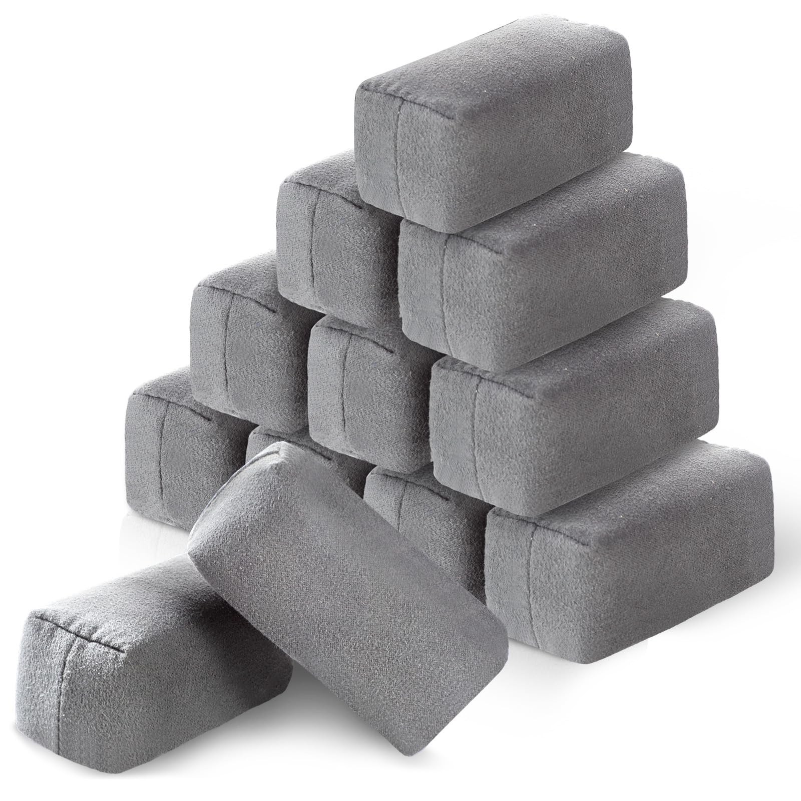 Riakrum 12 Pack Microfiber Applicator Pads 1.57 x 3.15 x inches, Gray