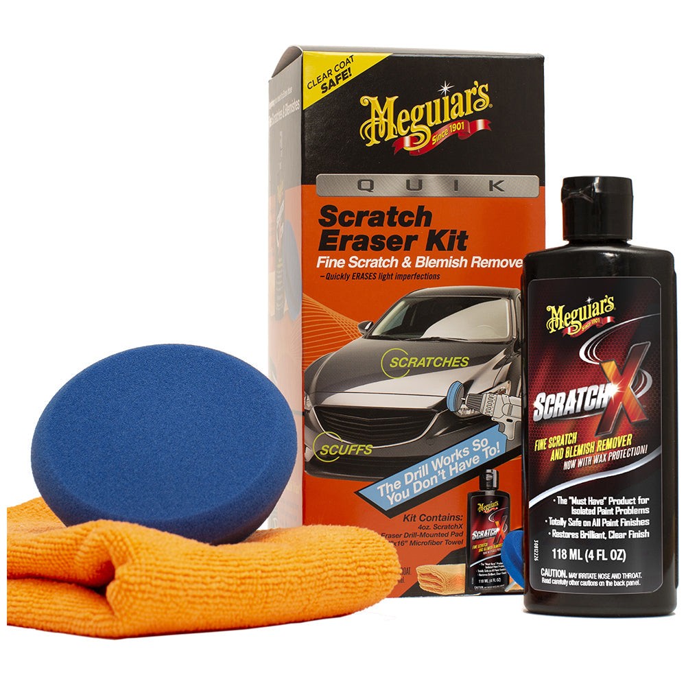 Meguiar’s Quik Scratch Eraser Kit, Off White, Liquid – Car Scratch Remover,