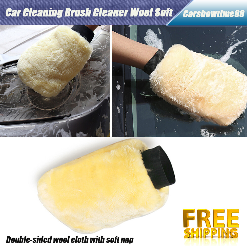 Car Cleaning Soft Washing Gloves Brush Wool Glove Motorcycle Washer Styling Wash