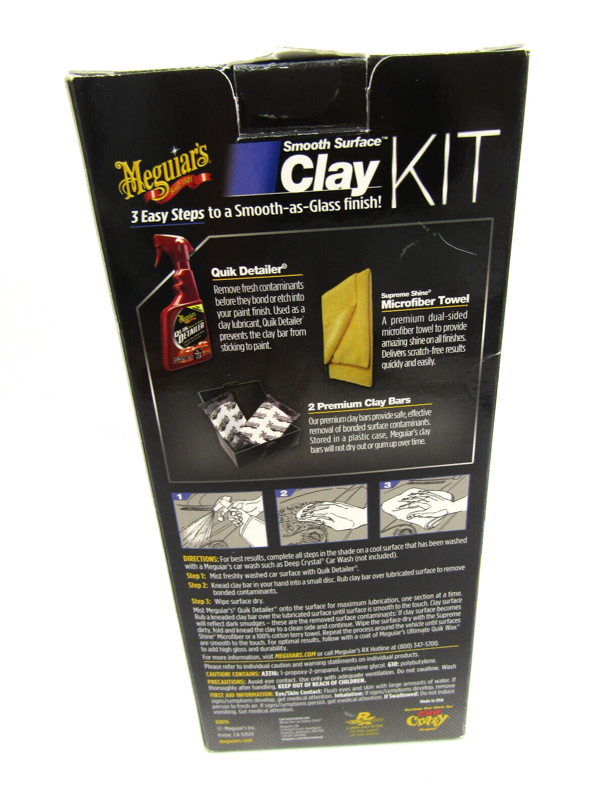 Meguiar’s Smooth Surface Clay Kit Car Claying Smooth Glass Finish 160 Grams