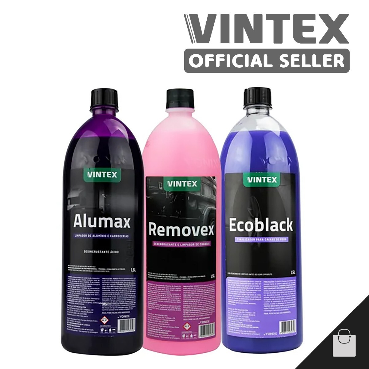 Vintex Removex Alumax Ecoblack Automotive Cleaner Car Maintenance Kit Vonixx