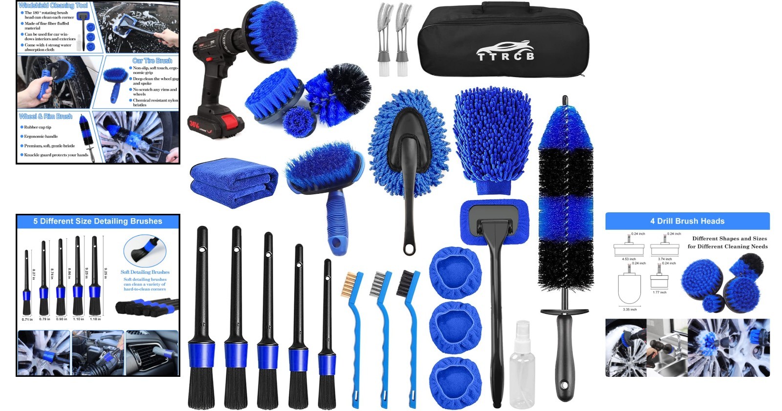 Deluxe 26-Piece Car Care Kit – Includes Brushes and Accessories for Total Clean