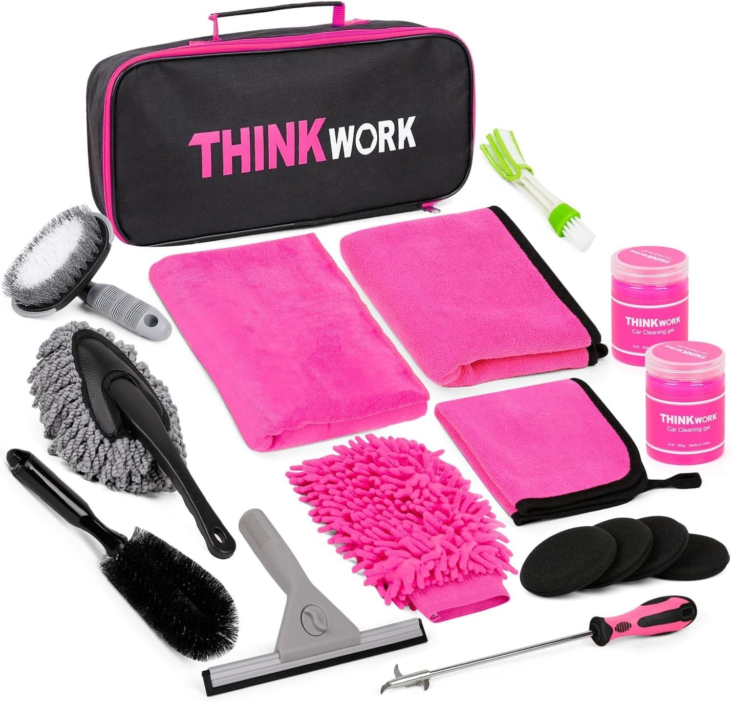 Car Detailing Cleaning Kit, Car Wash Kit, Car Accessories for Women Suitable
