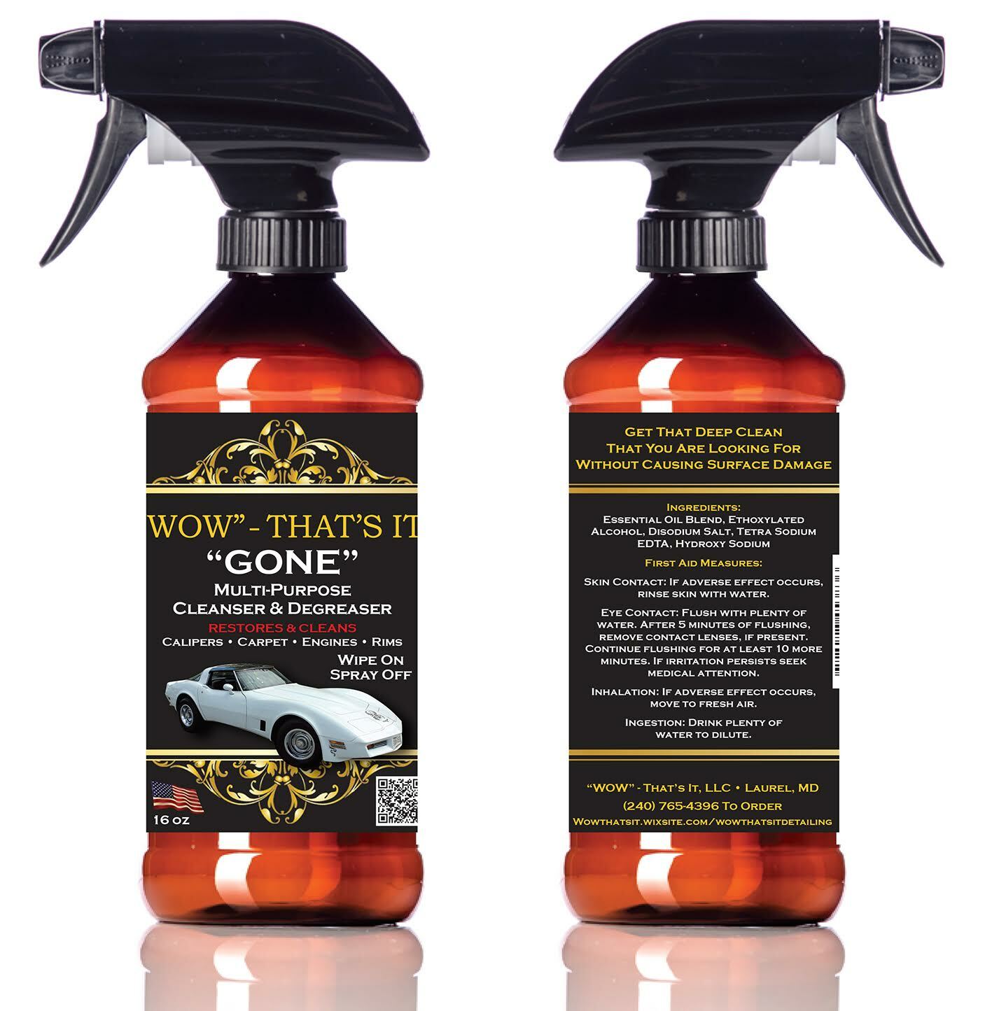 Price Drop from $12 to $10Multipurpose Cleanser “GONE” 16oz & Deg WOW That’s It