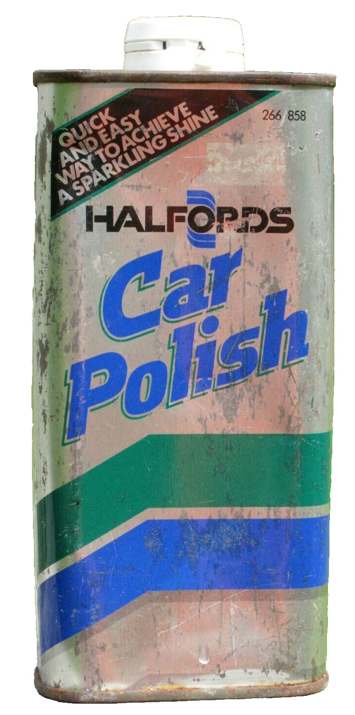 Halfords Car Polish liquid, 266 858, 2·1672, 300 ml vintage 1980s unopened ‘new’