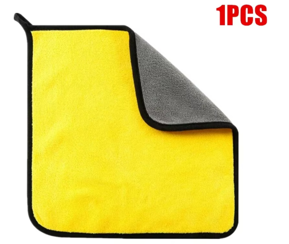 Microfiber Dual Sided Car Drying Towel Auto Detailing Cleaning Cloth Reusable