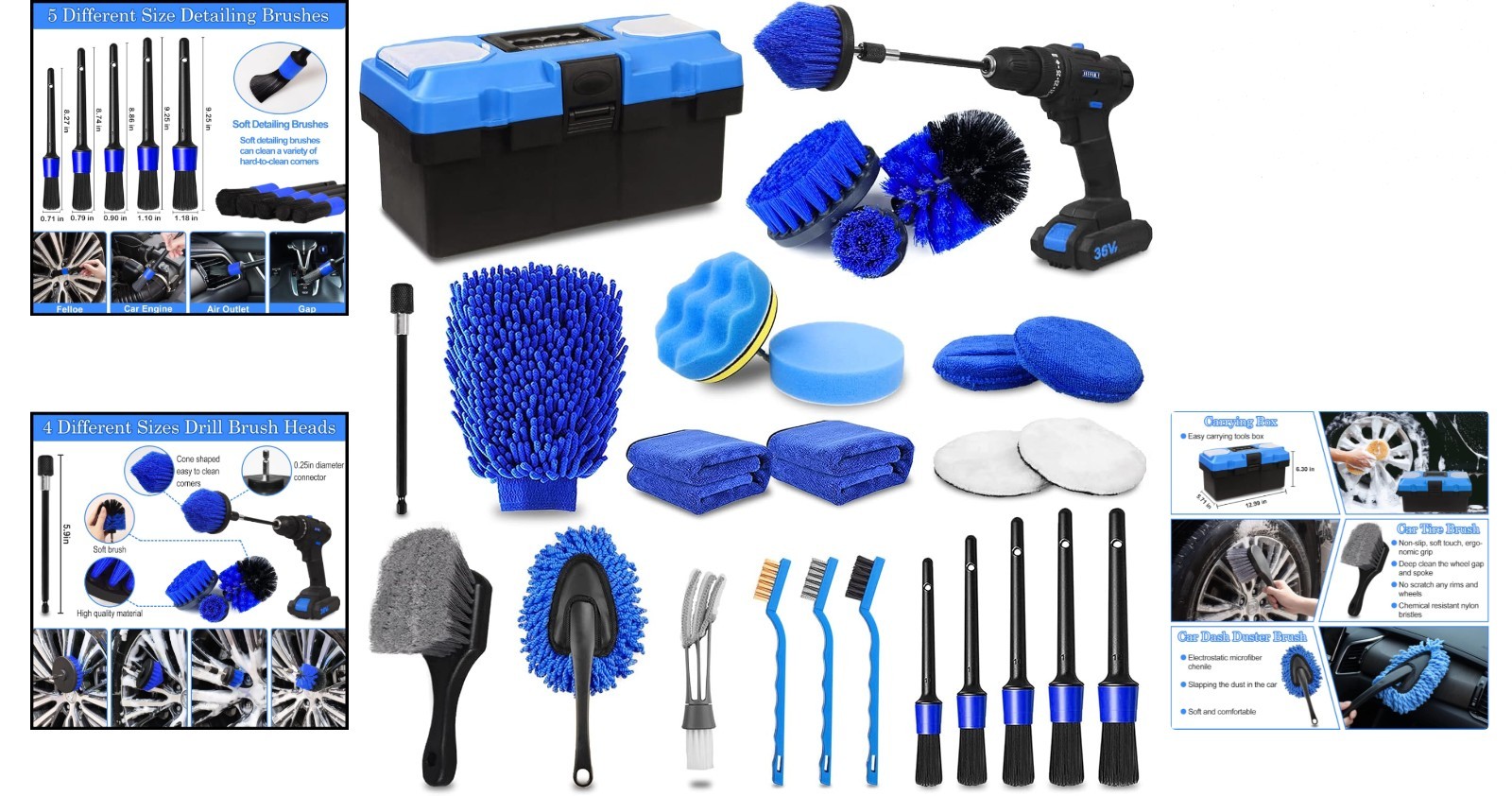 27Pcs Professional Car Detailing Kit – Ultimate Cleaning Tools for Every Vehicle