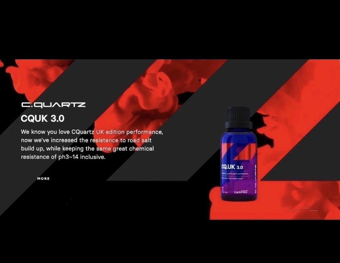 CARPRO CQUARTZ UK 3.0_50ml Kit w/Reload – Ceramic Coating, Quartz Nanotechnology