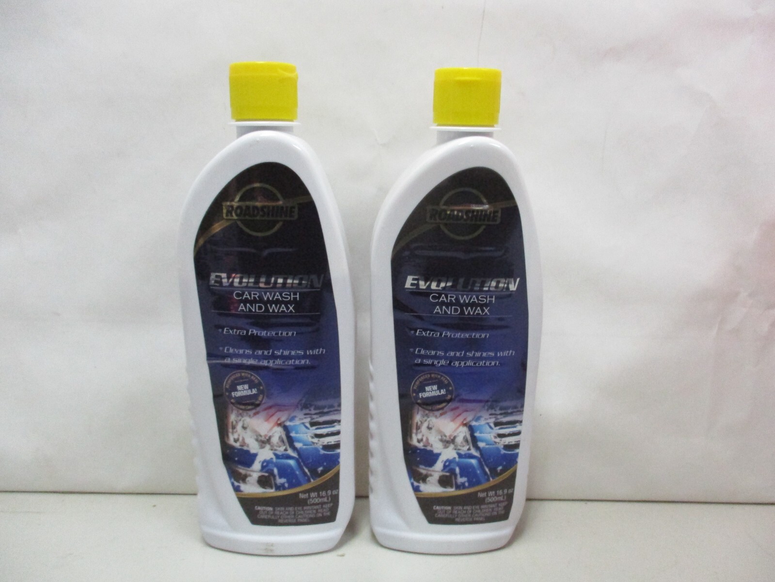 (2) Roadshine Evolution Car Wash and Wax 16.9fl oz per bottle