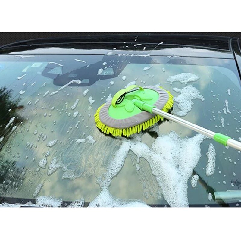Microfiber Wax Auto Dust Car Wash Mop Cleaning Cleaner Brush Tool Telescoping