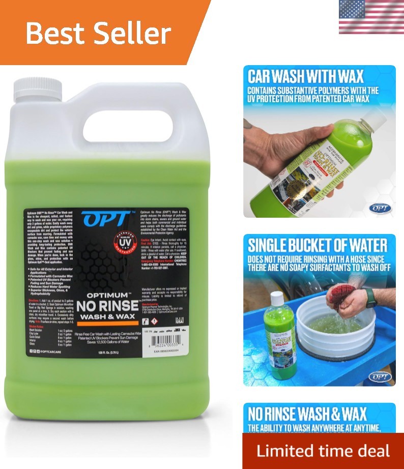Optimum No Rinse Wash & Wax 128oz Car, RV, Motorcycle Detailing