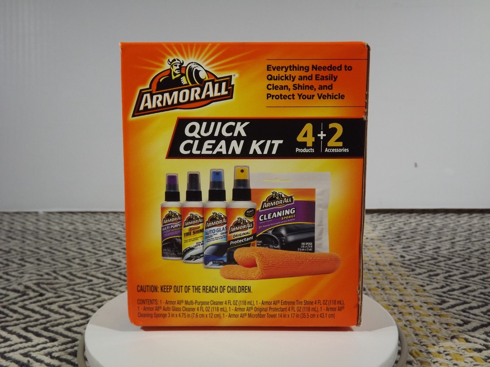 Quick Clean 4 +2 Kit – Armor All – Tire Shine – Glass – Cleaning and Protectant